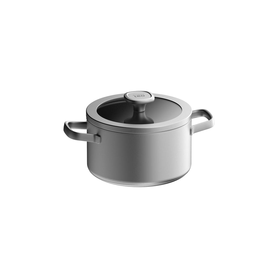 Graphite Stainless Steel Covered Casserole 20 cm