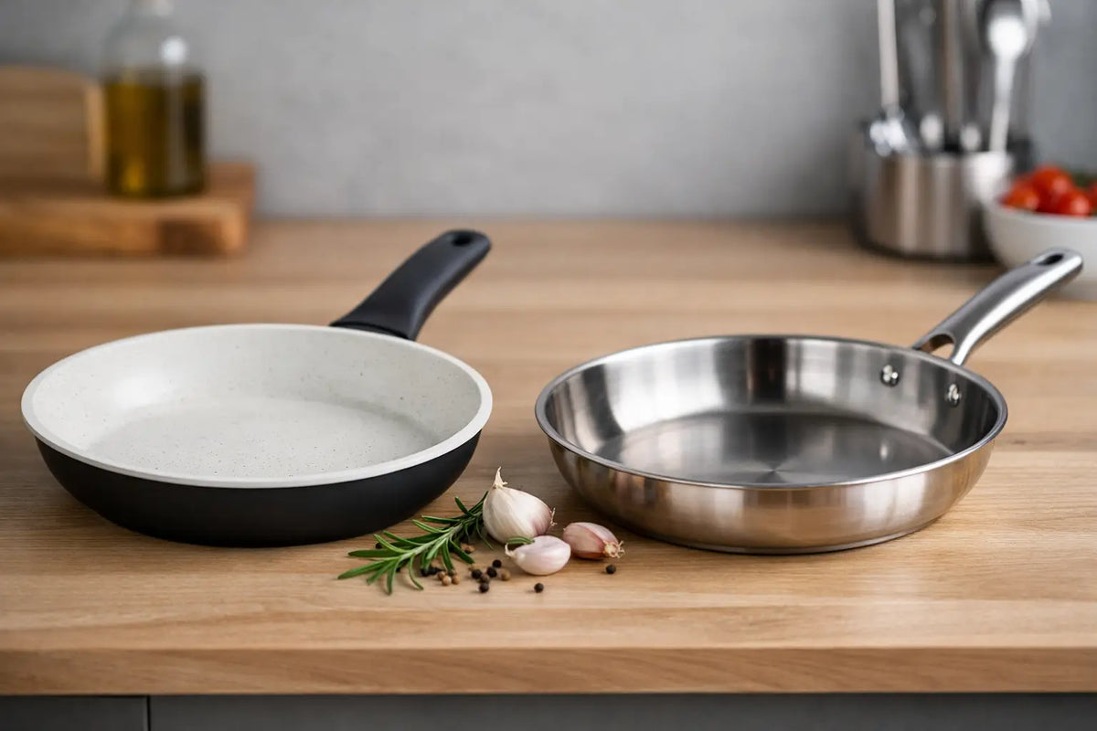Keramikinė ar nerūdijančio plieno keptuvė?