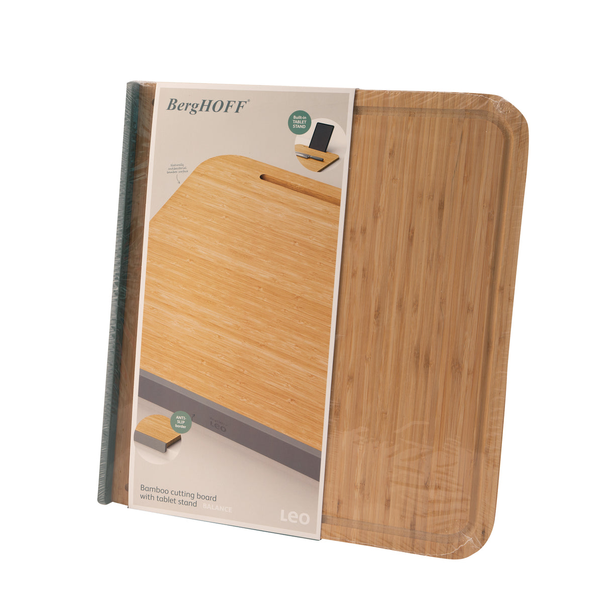 Balance bambukinė pjaustymo lenta su planšetės stovu 45 × 41 cm – 4