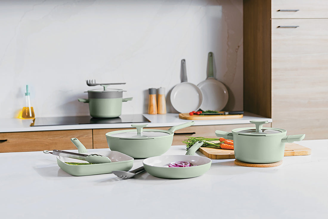 BergHOFF 26cm Pancake Pan - Balance Sage Eco-Friendly Aluminium with Healthy Non-Stick Coating