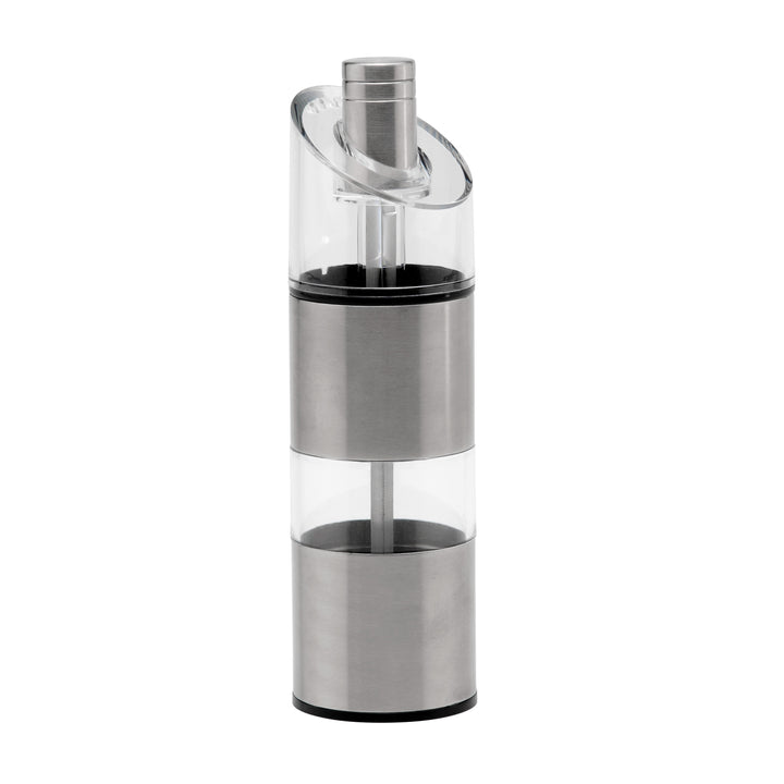 BergHOFF 2-in-1 Pepper Mill &amp; Salt Shaker – Space-Saving Grinder with Adjustable Ceramic Mechanism