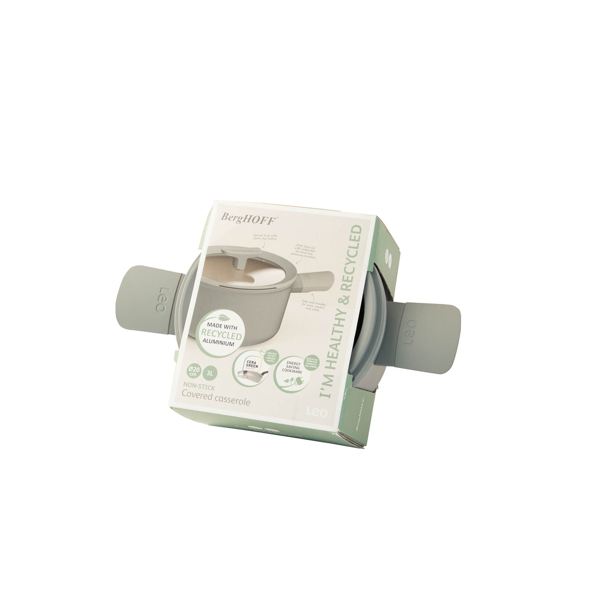 Balance антипригарная низкая кастрюля с крышкой 20 см, Moonmist – 3
