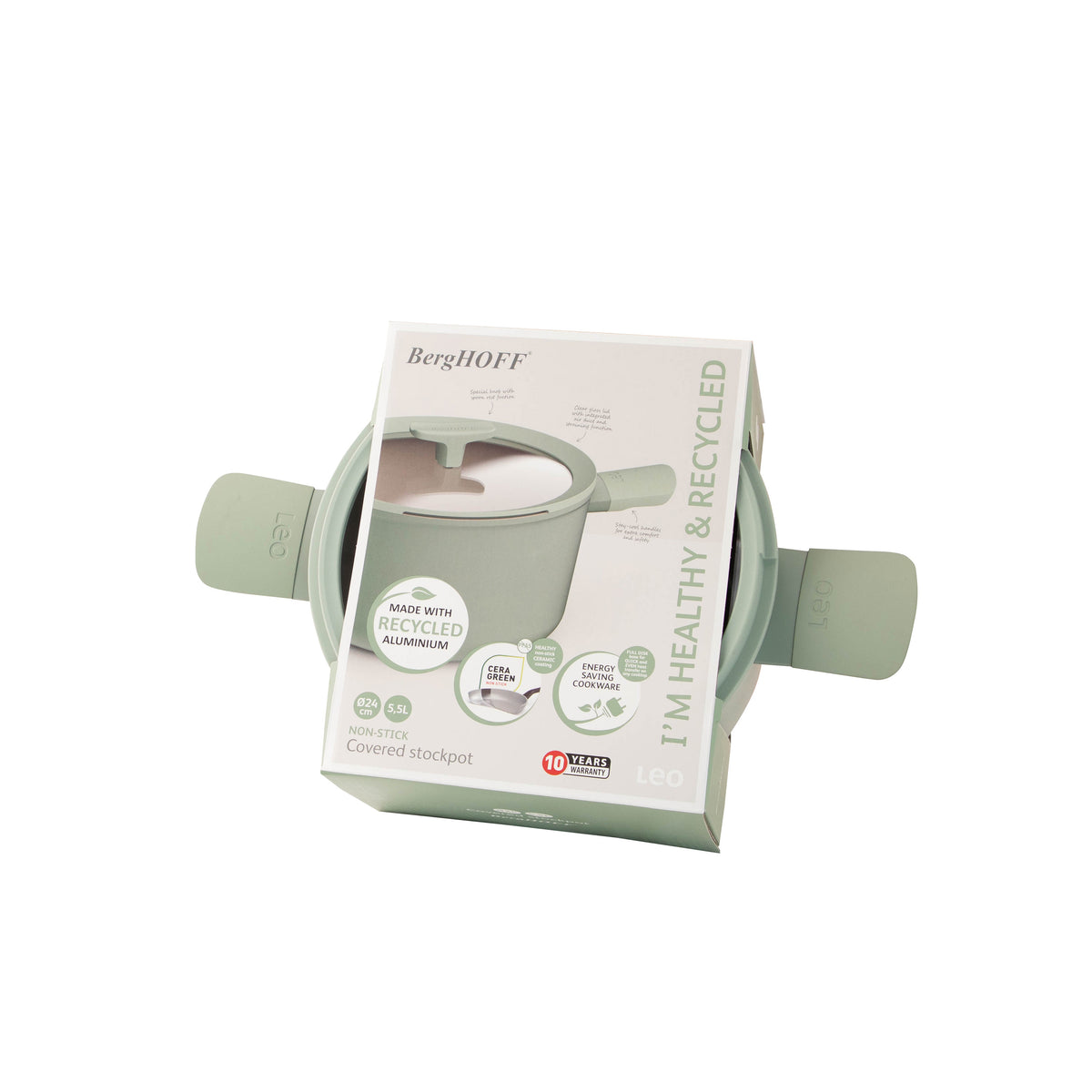 Balance nepridegantis puodas su dangčiu 24 × 14 cm, Sage – 3