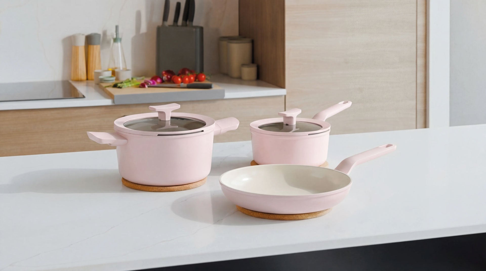 Balance Non-stick Cookware Set, Rose