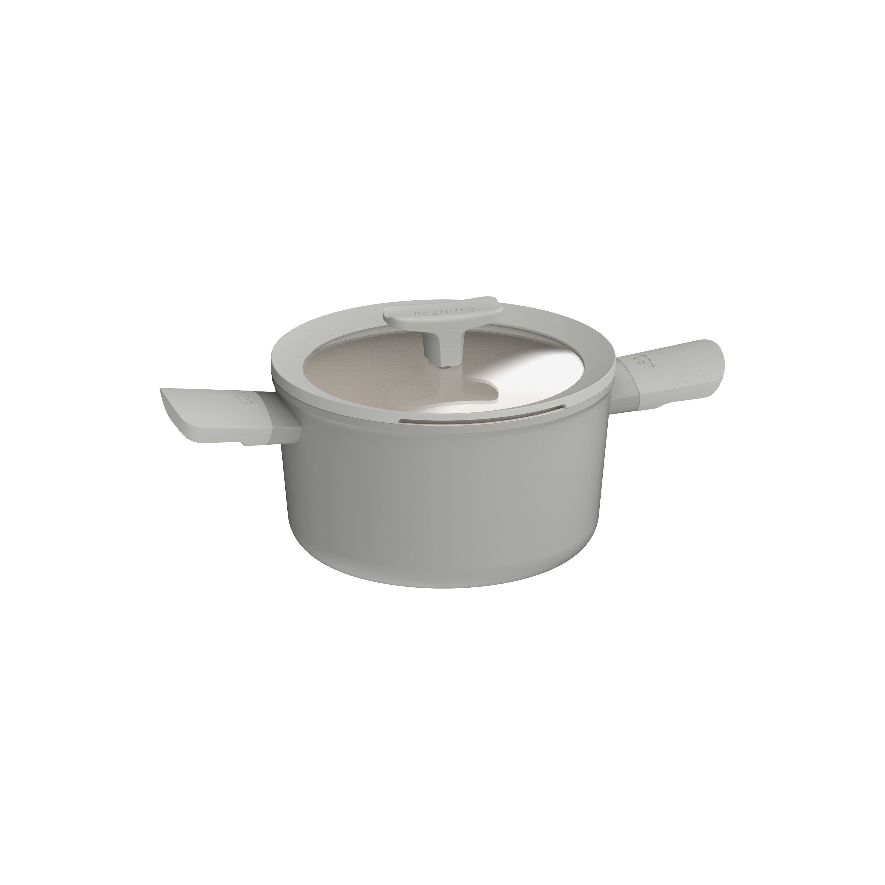 BergHOFF 20cm Covered Casserole – Balance Moonmist with Spoon Rest Lid &amp; Recycled Aluminium Body
