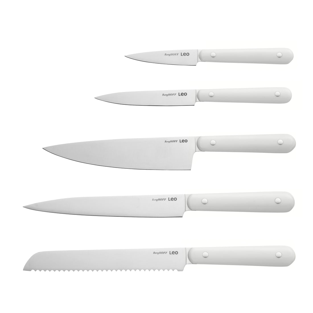 BergHOFF 5-Piece Knife Set - Glints Spirit Multipurpose Set with Bread, Carving and Chef's Knife