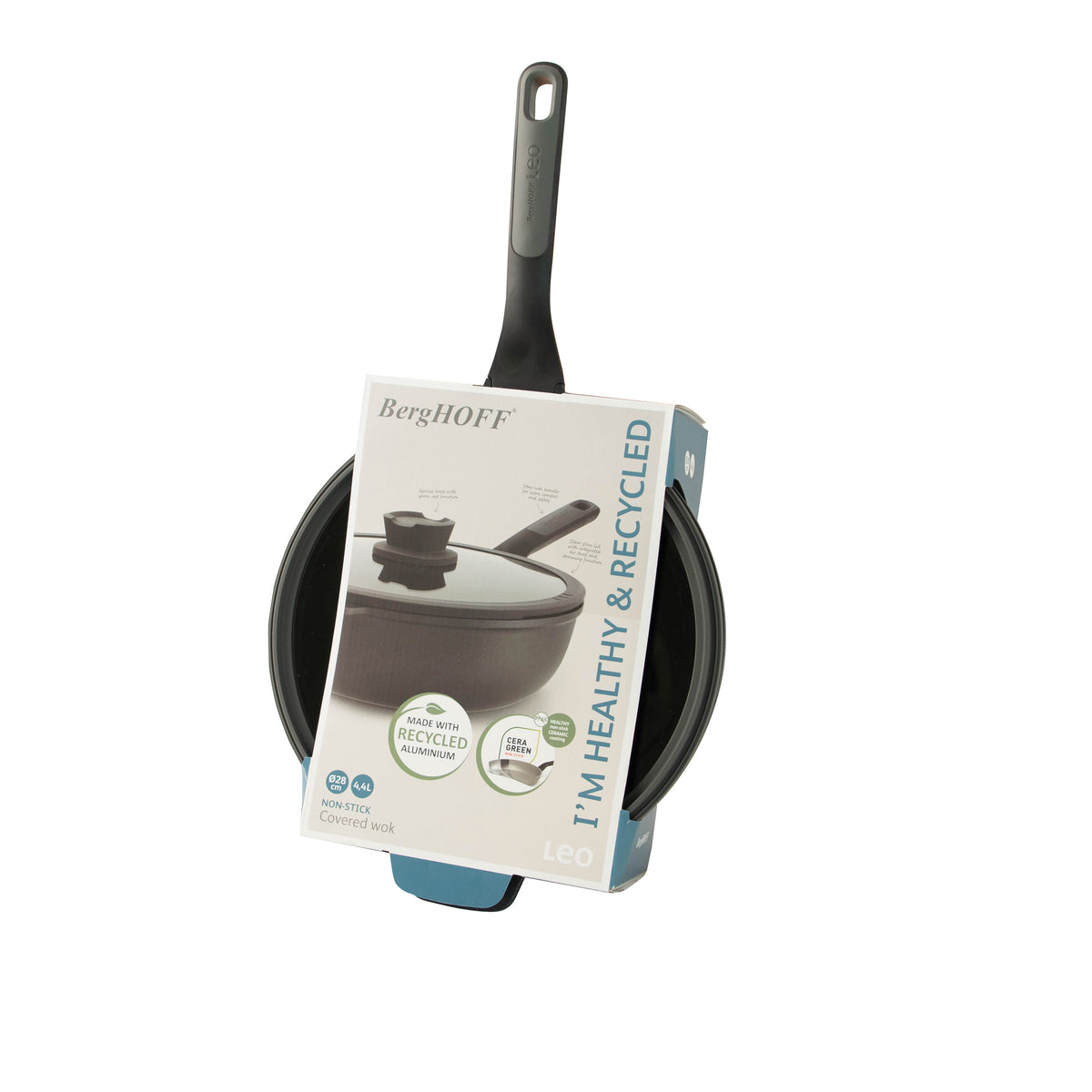 Stone+ Non-stick Covered Wok 28 cm – 4
