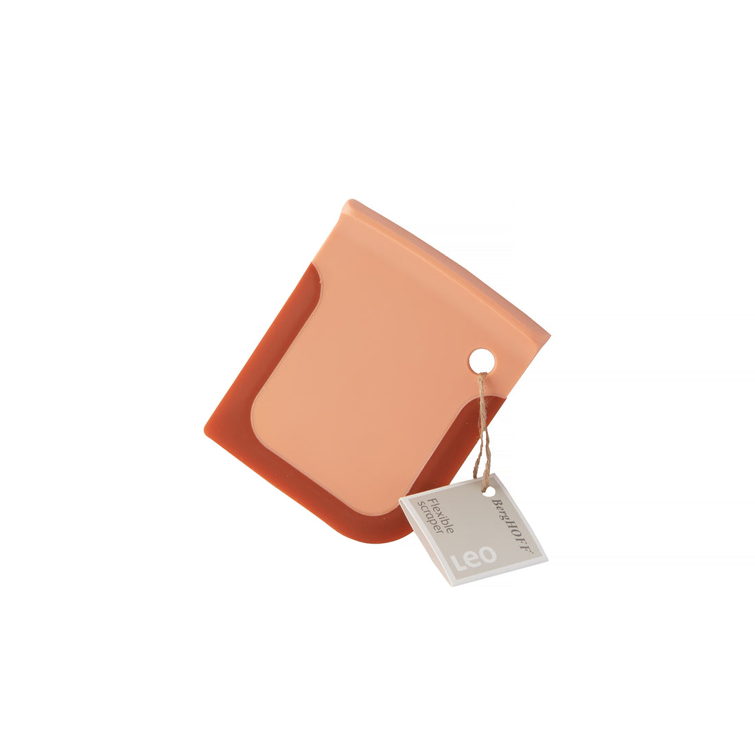 BergHOFF Leo Dough Scraper - Flexible Silicone with Curved and Straight Edges for Mixing, Cutting and Icing