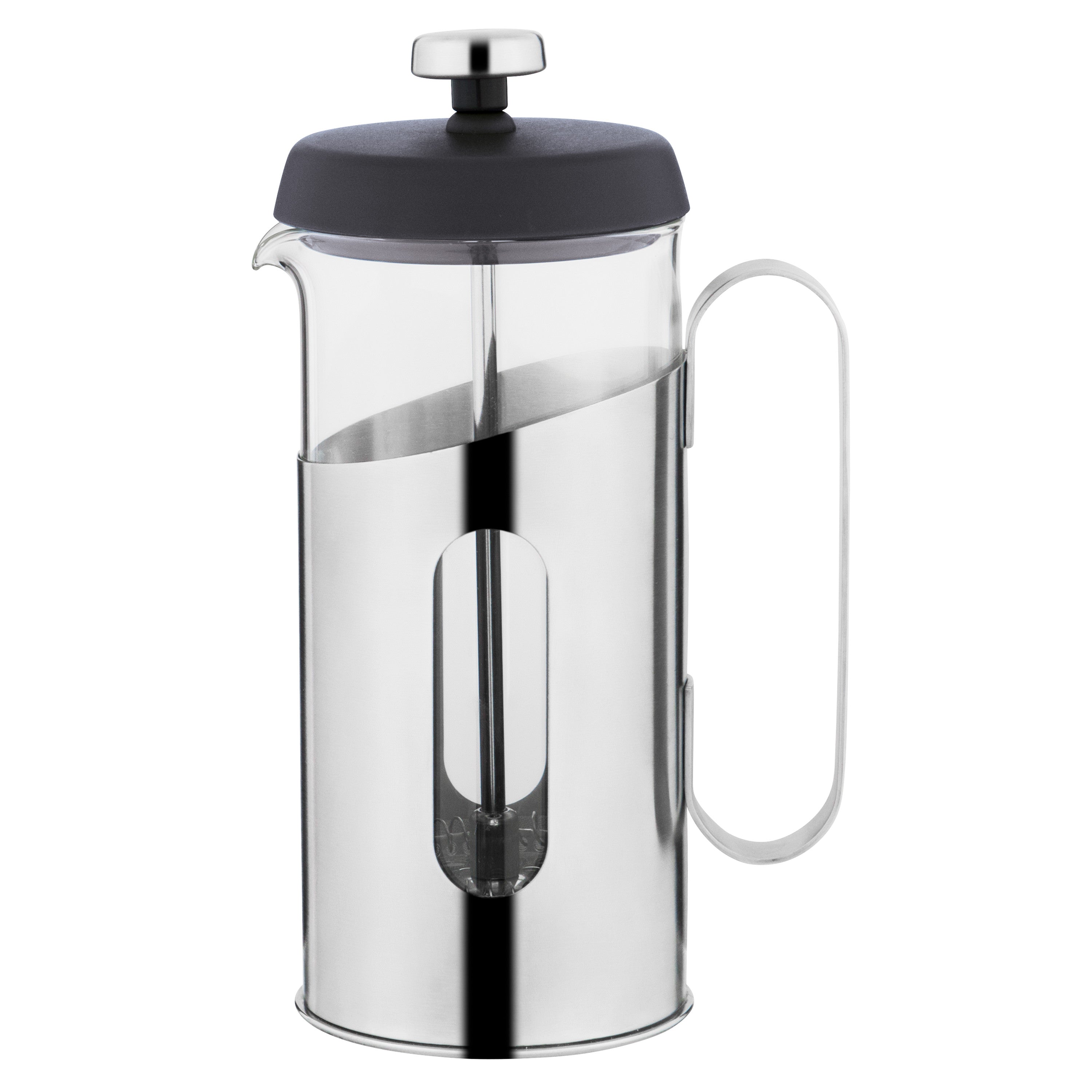BergHOFF French Press 0.35L - Stainless Steel Frame with Heat-Resistant Glass for Coffee and Tea
