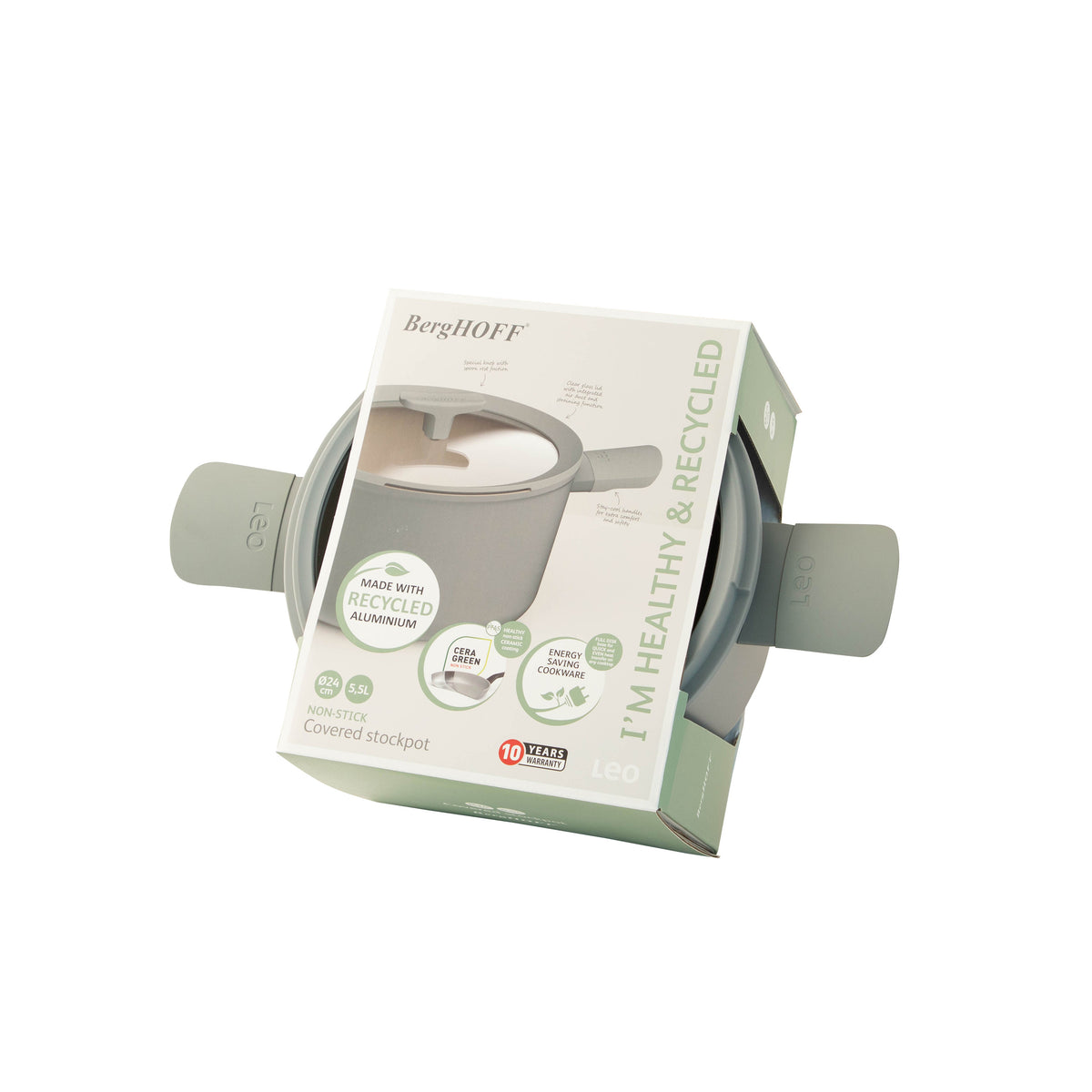 Balance антипригарная кастрюля с крышкой 24 × 14 см, Moonmist – 3