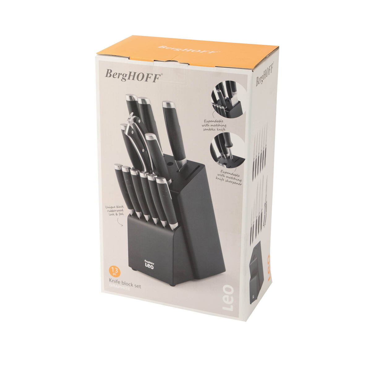 Graphite 13 dalių peilių rinkinys su stovu – 11